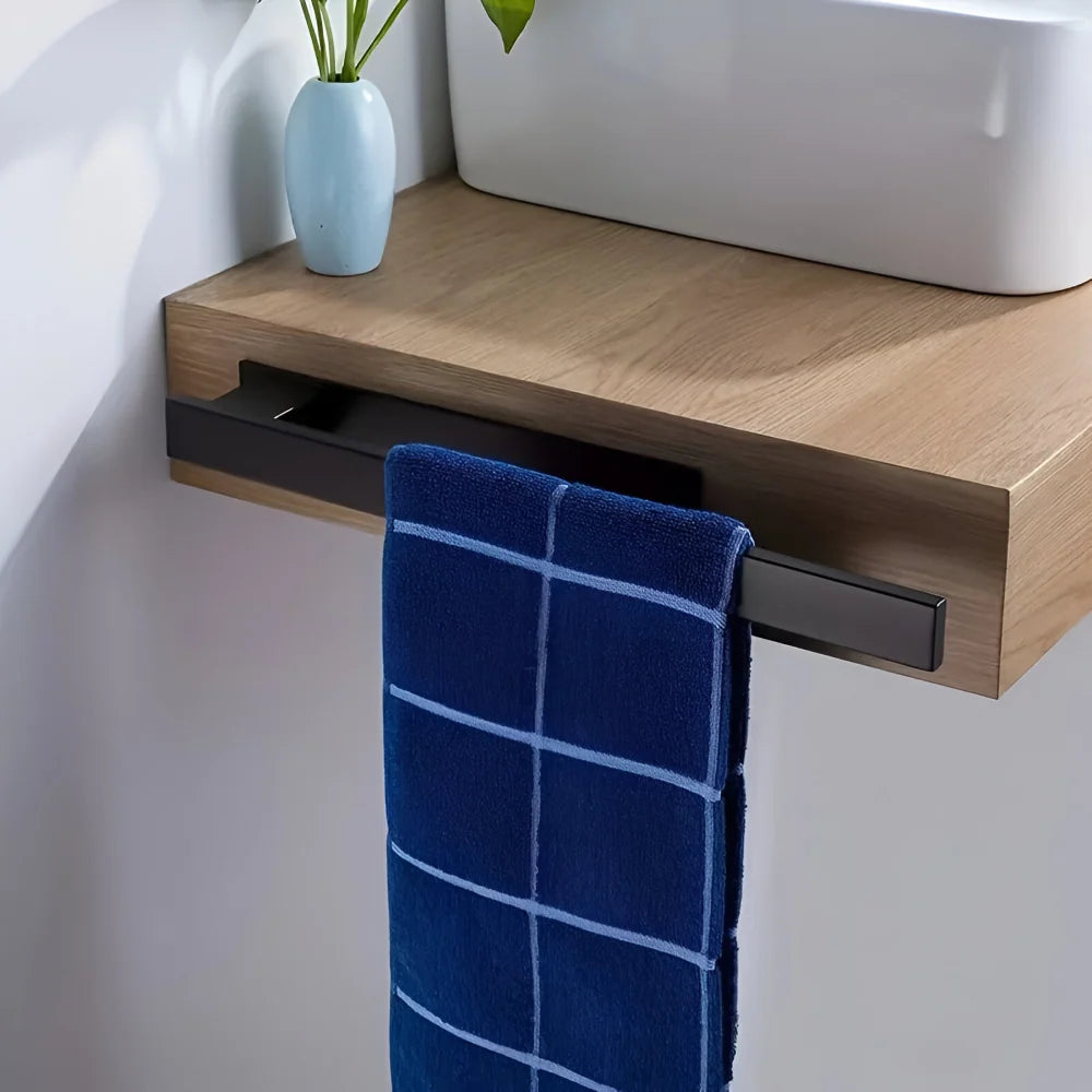 Towel Bar No-Drill Adhesive Brushed Stainless Steel