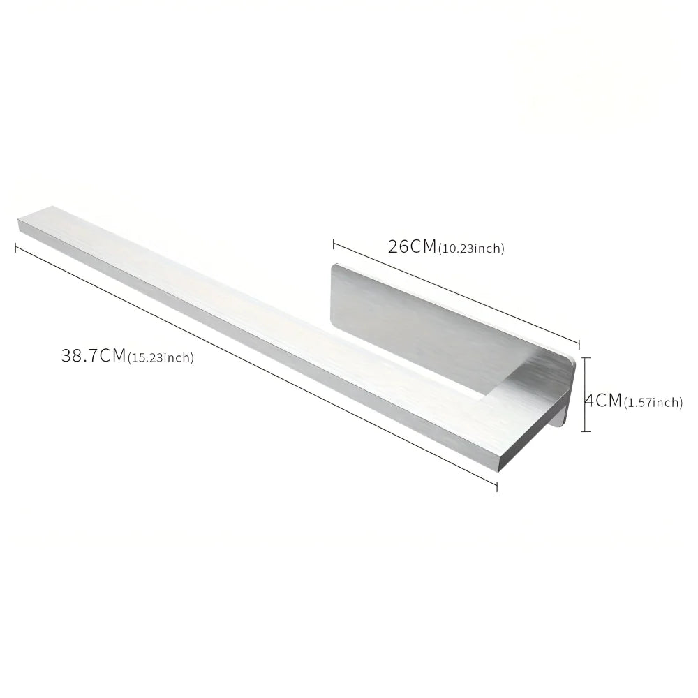 Towel Bar No-Drill Adhesive Brushed Stainless Steel