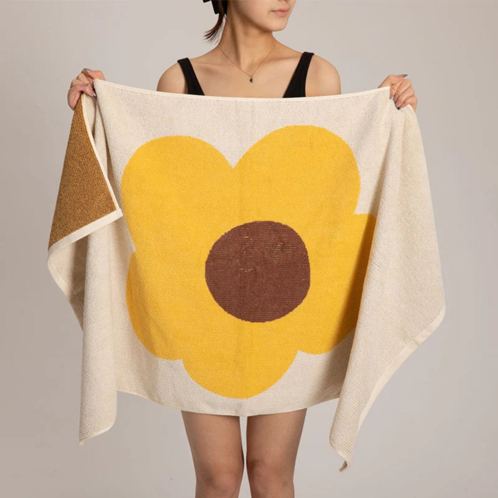 Towel Cotton Quick-Drying Floral Pattern