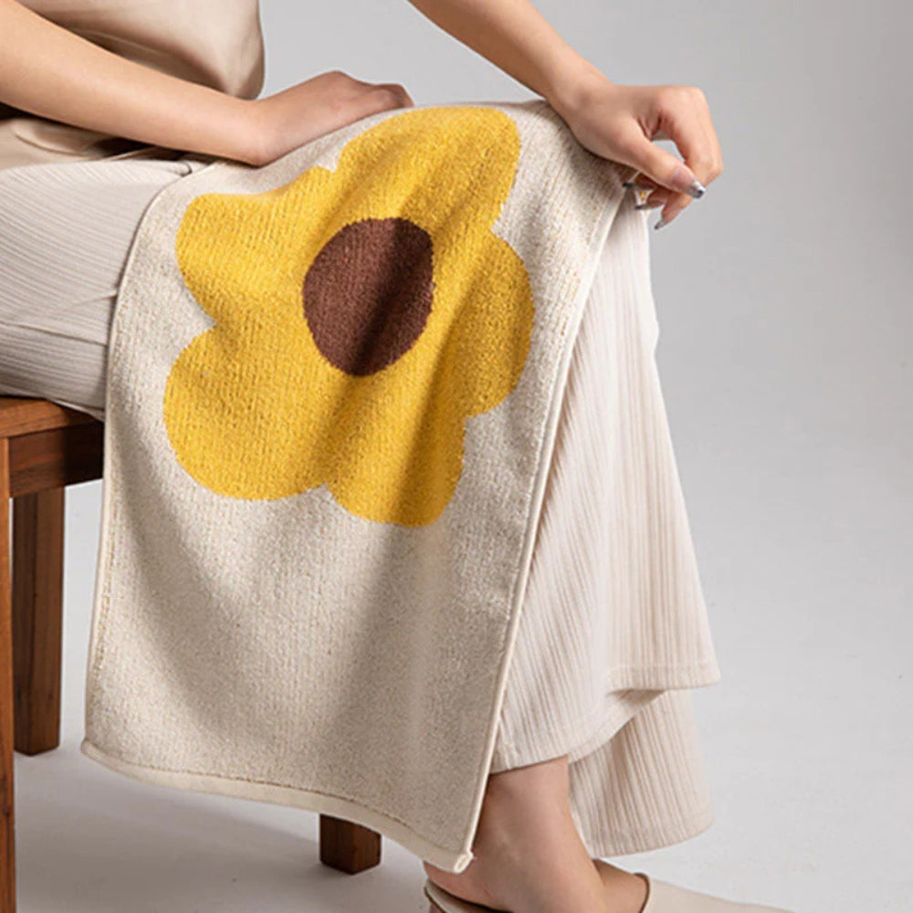 Towel Cotton Quick-Drying Floral Pattern