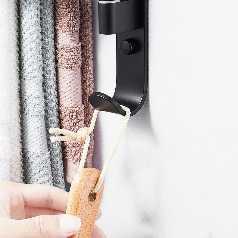 Towel Rack Wall-Mounted Metal 5 Swiveling Arms