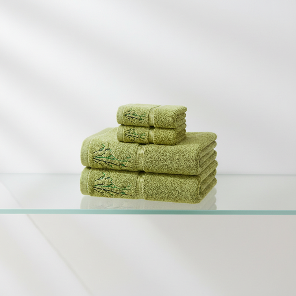 Towel Set Bamboo Fiber Antibacterial & Ultra-Absorbent