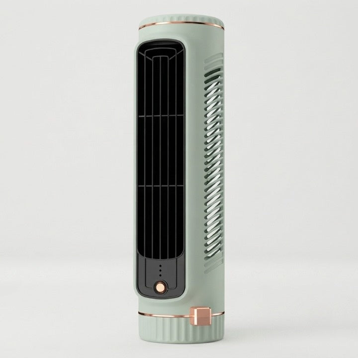 Tower Fan Cordless USB-C Rechargeable 360° Air Circulation