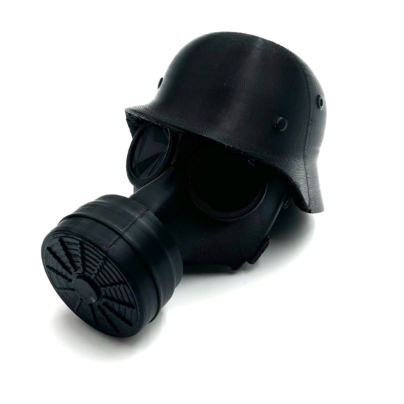 Trailer Hitch Cover Military Helmet & Gas Mask Weatherproof