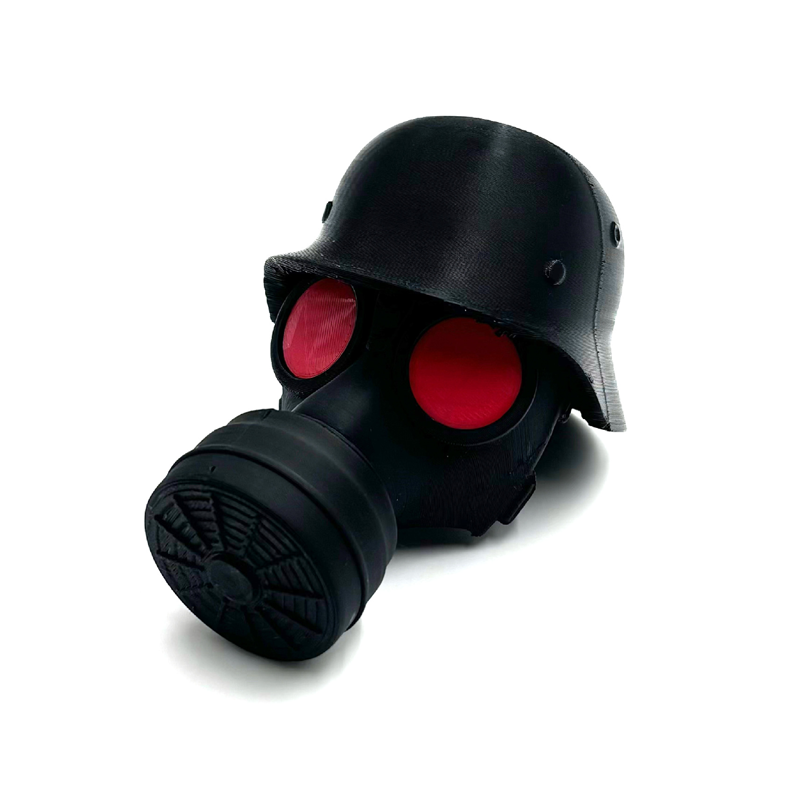 Trailer Hitch Cover Military Helmet & Gas Mask Weatherproof