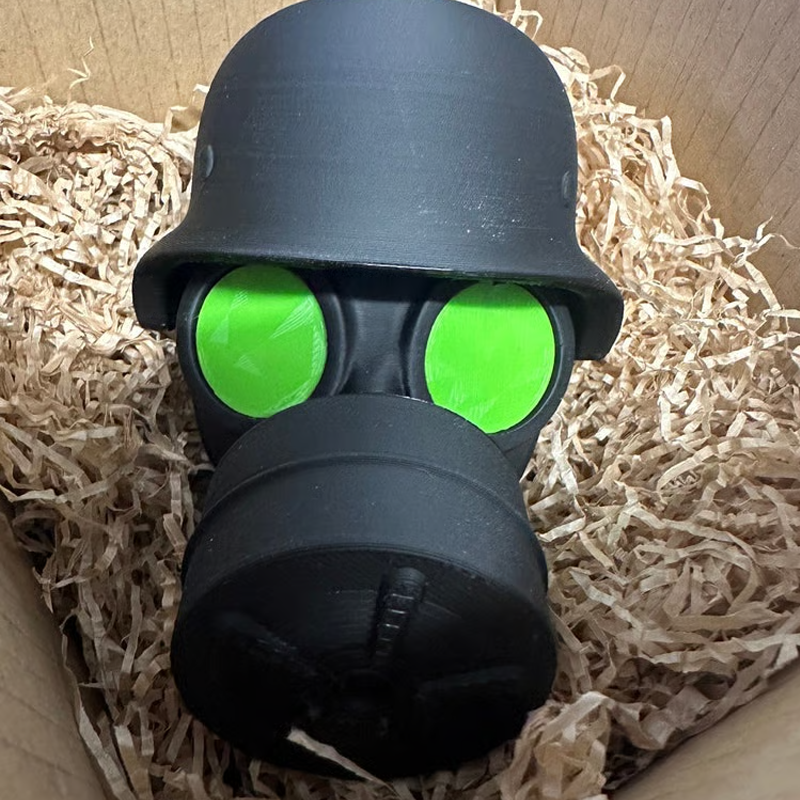 Trailer Hitch Cover Military Helmet & Gas Mask Weatherproof