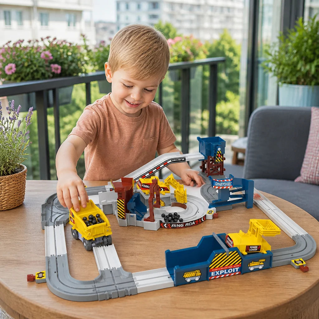 Train Set Electric Battery-Free Tracks & Vehicles
