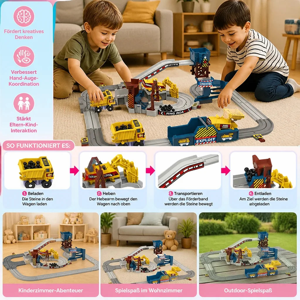 Train Set Electric Battery-Free Tracks & Vehicles