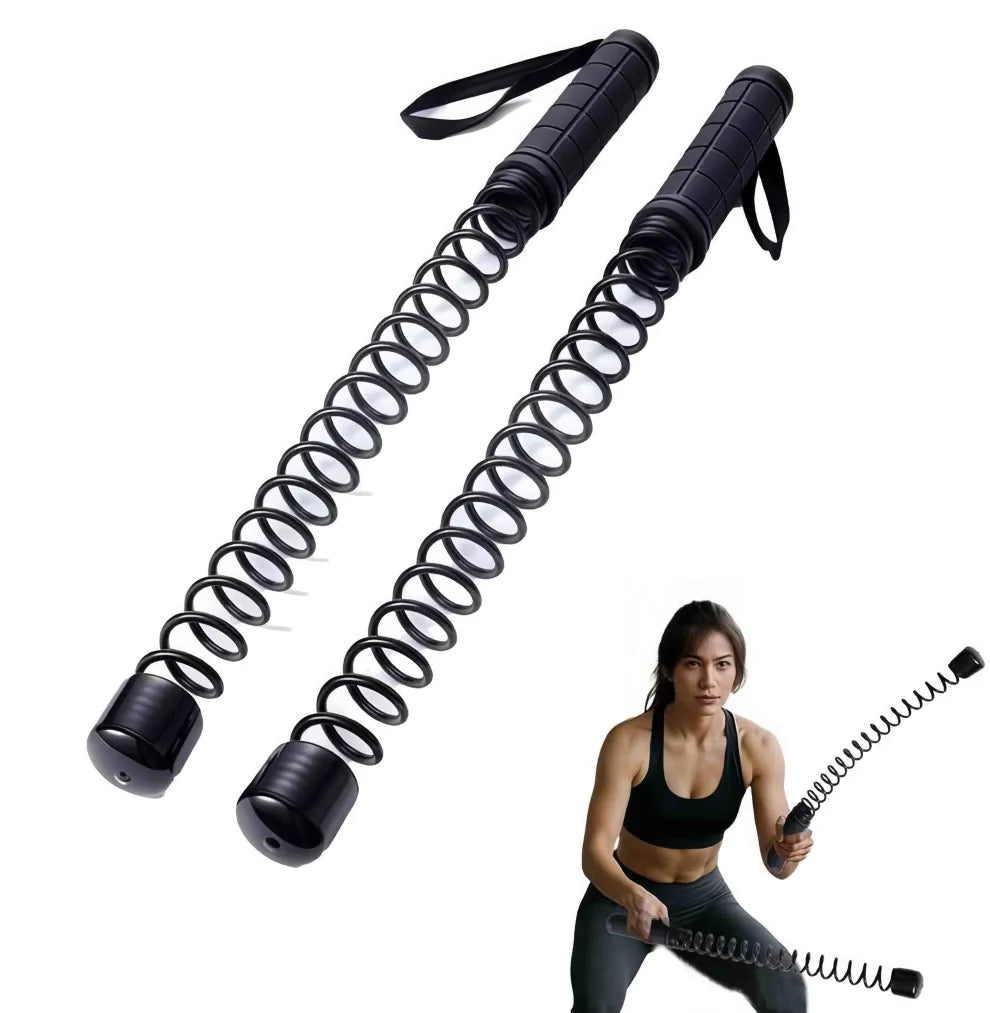 Training Ropes Weighted Steel Springs Leather Handles