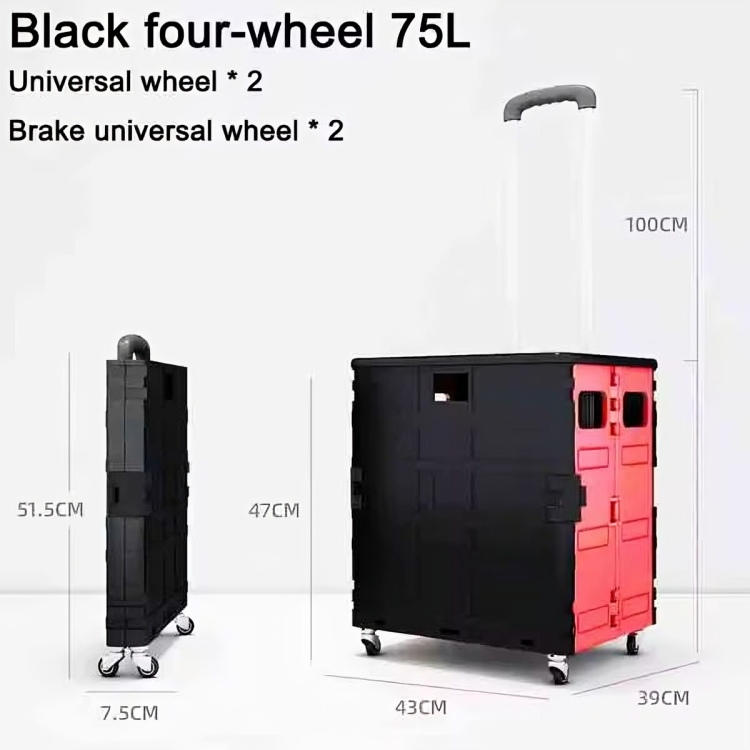 Transport Cart Foldable Stair-Climbing Wheels 75L