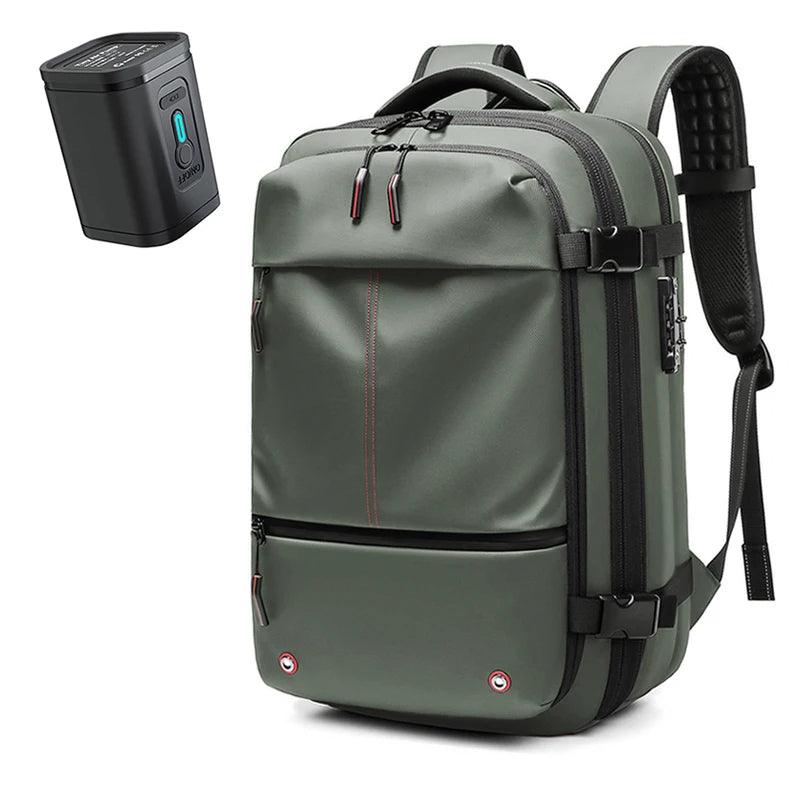 Travel Backpack Vacuum Compression Expandable 60L Padded Laptop Compartment