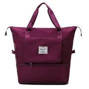 Travel Bag Foldable Space-Saving Zippered Wet Compartment 20-35L