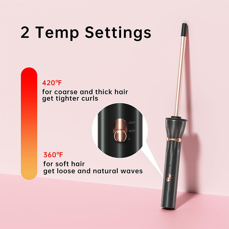 Travel Curling Iron Tourmaline Ceramic 9mm Compact