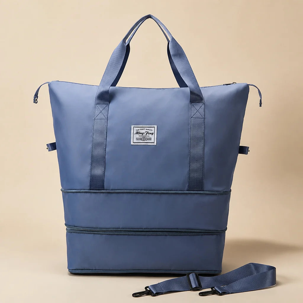 Travel Duffel Bag Wet Dry Compartment Removable Spinner Wheels