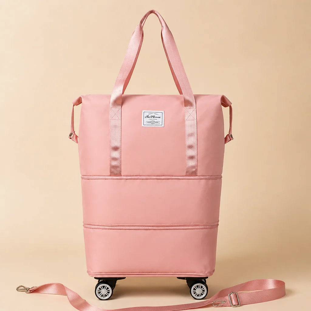 Travel Duffel Bag Wet Dry Compartment Removable Spinner Wheels
