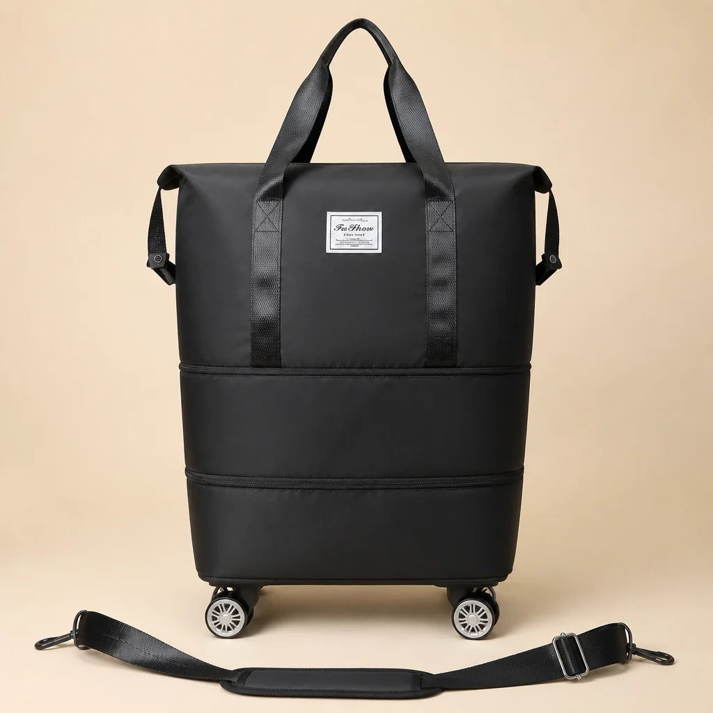 Travel Duffel Bag Wet Dry Compartment Removable Spinner Wheels