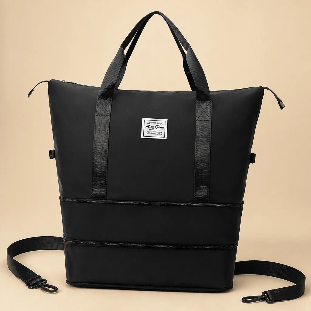 Travel Duffel Bag Wet Dry Compartment Removable Spinner Wheels