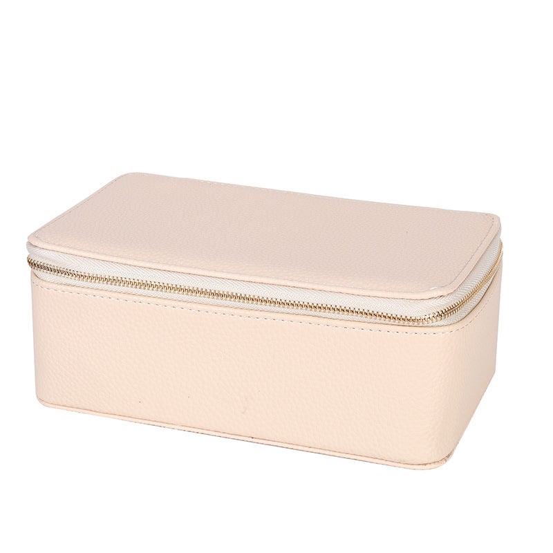 Travel Jewelry Organizer 12 Zippered Compartments Transparent Lids