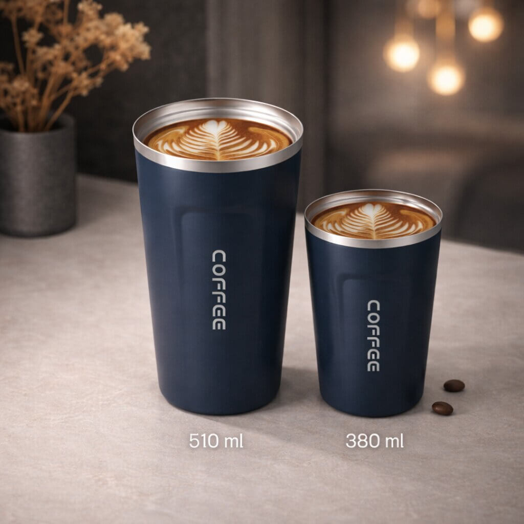 Travel Mug Digital Temperature Display Vacuum Insulated Leak-Proof Lid