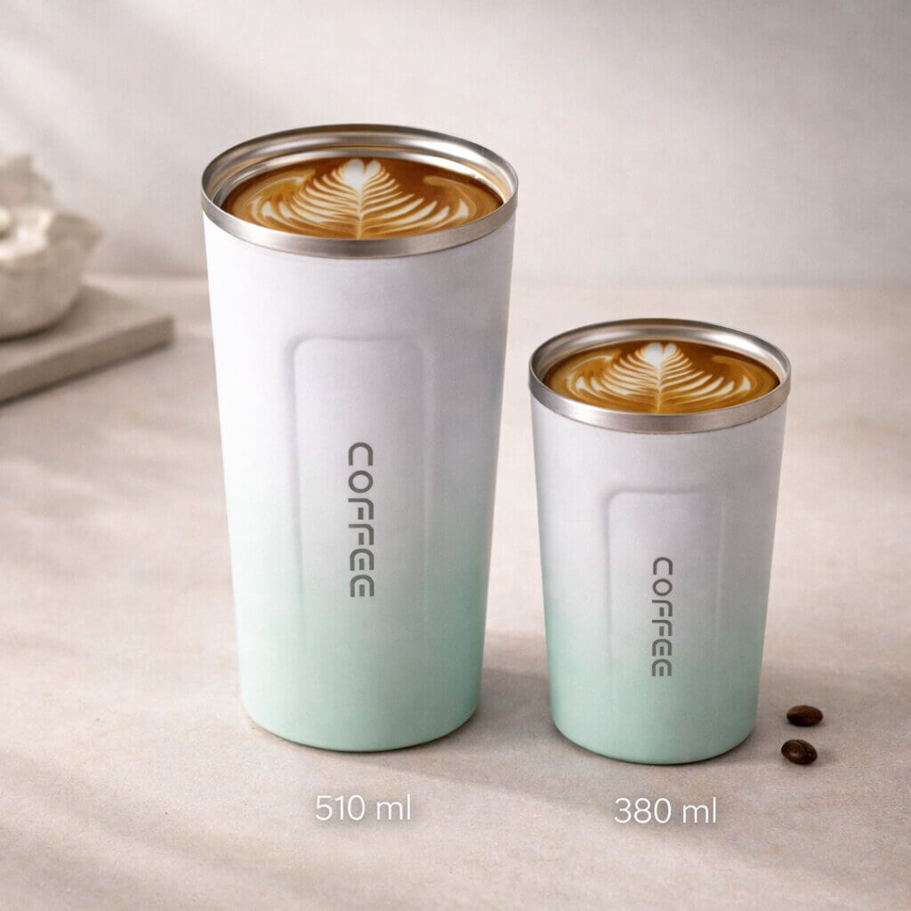Travel Mug Digital Temperature Display Vacuum Insulated Leak-Proof Lid