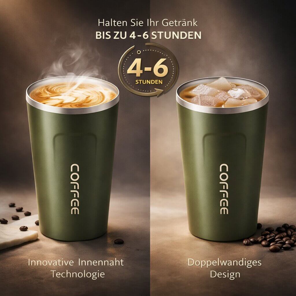 Travel Mug Digital Temperature Display Vacuum Insulated Leak-Proof Lid