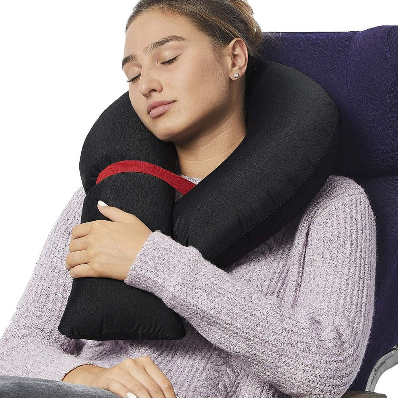 Travel Neck Pillow Inflatable Adjustable Ergonomic Support