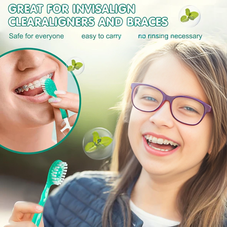 Travel Oral Care Kit 3-In-1 Brush Flosser Tongue Scraper