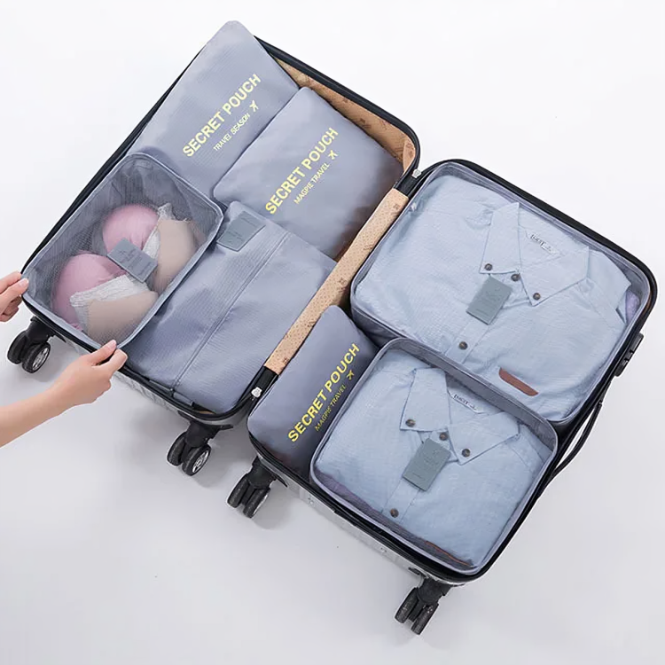 Travel Organizer Set 7-Piece Compression Waterproof Nylon