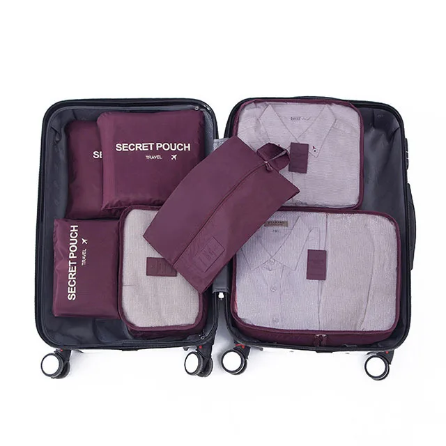 Travel Organizer Set 7-Piece Compression Waterproof Nylon