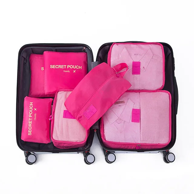 Travel Organizer Set 7-Piece Compression Waterproof Nylon