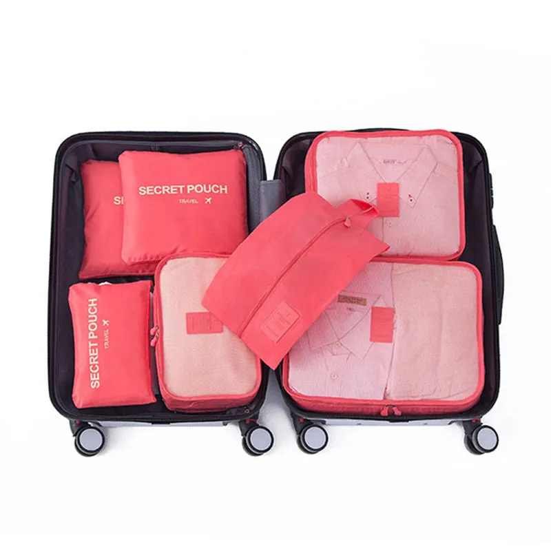 Travel Organizer Set 7-Piece Compression Waterproof Nylon