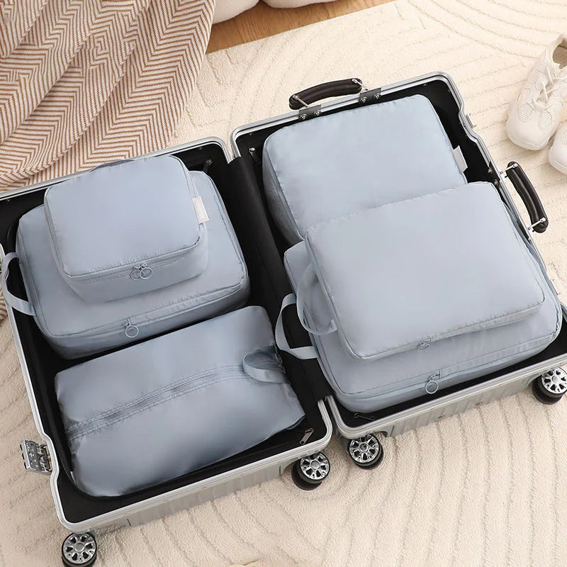 Travel Packing Bag Set Air-Compression Polyester 6-Piece