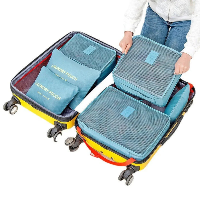 Travel Packing Cube Set 6-Piece Water-Repellent Breathable Mesh