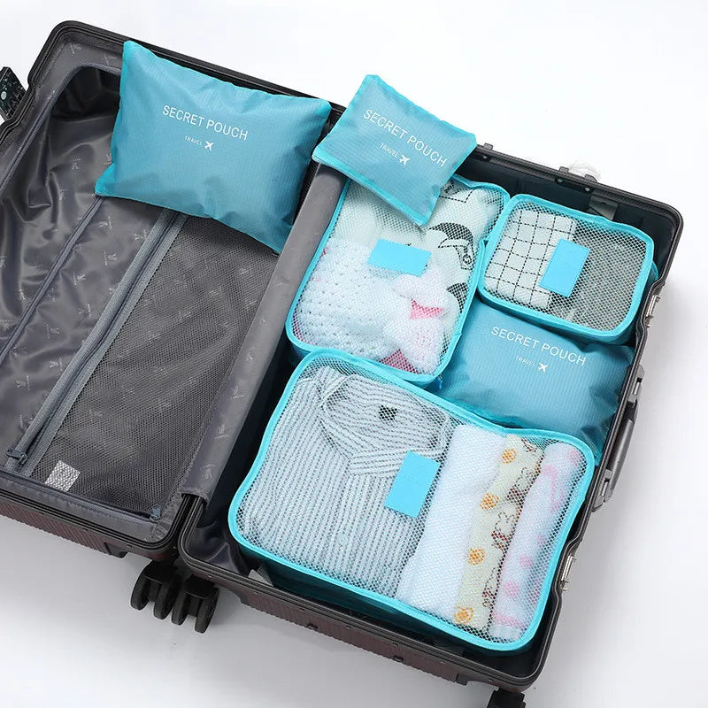 Travel Packing Cube Set 6-Piece Water-Repellent Breathable Mesh