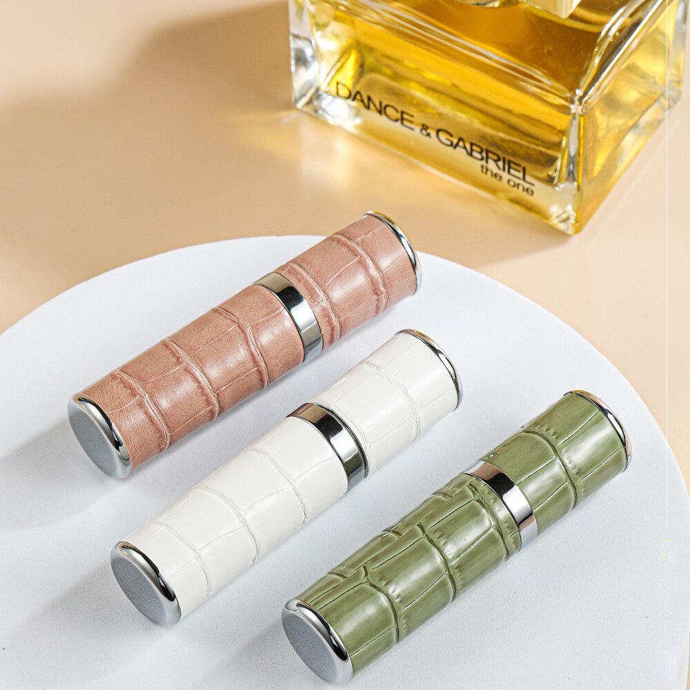 Travel Perfume Atomizer Refillable 5 Ml Leather Case