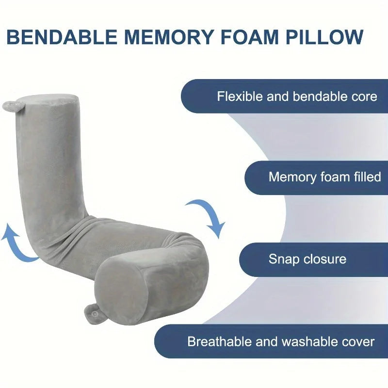 Travel Pillow Flexible Memory Foam Removable Washable Cover