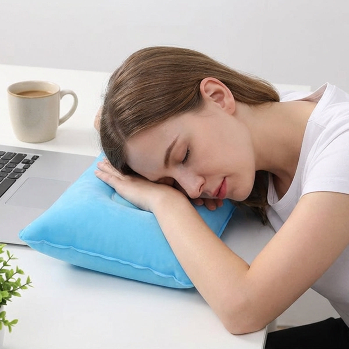 Travel Pillow Set Inflatable Neck & Lumbar Support