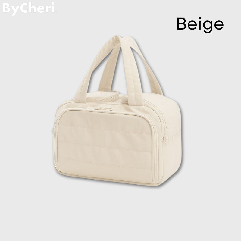Travel Toiletry Bag Wet & Dry Compartments Leak-Resistant Polyester