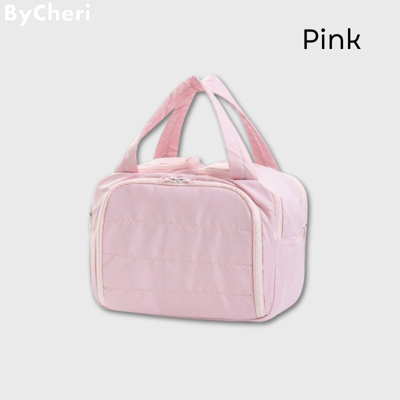Travel Toiletry Bag Wet & Dry Compartments Leak-Resistant Polyester