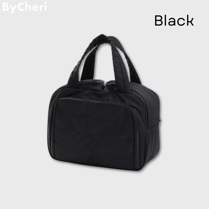 Travel Toiletry Bag Wet & Dry Compartments Leak-Resistant Polyester