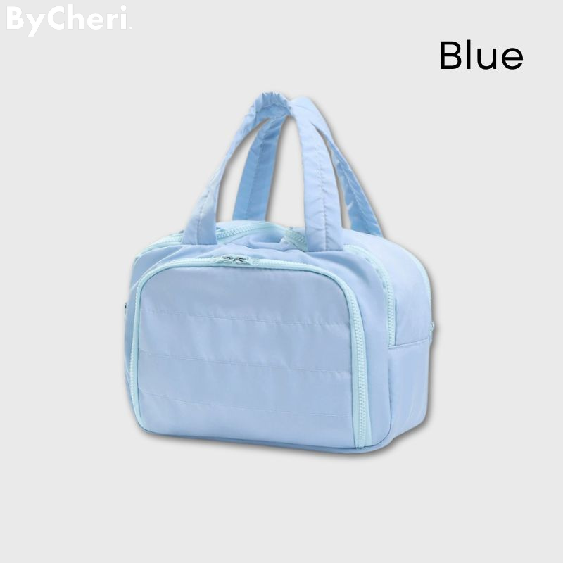 Travel Toiletry Bag Wet & Dry Compartments Leak-Resistant Polyester