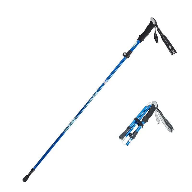 Trekking Poles Ultralight Aluminum Telescopic Tungsten Tip