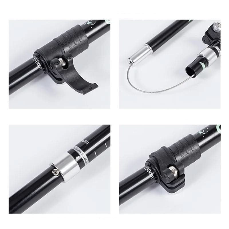 Trekking Poles Ultralight Aluminum Telescopic Tungsten Tip