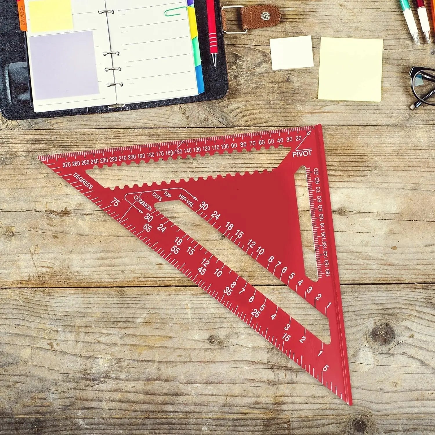 Triangle Protractor Aluminum Precision 43 x 30.5 cm