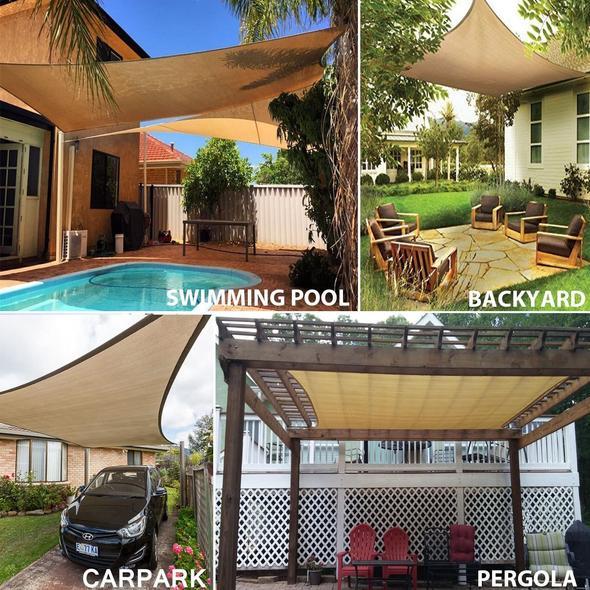 Triangle Shade Sail Breathable HDPE 90% UV Protection