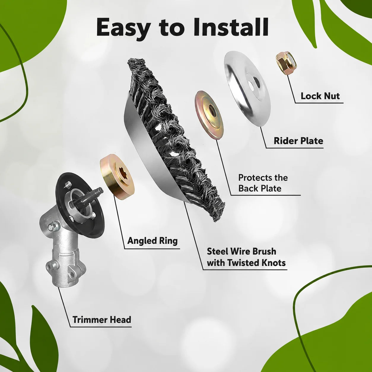 Trimmer Attachment Knotted Carbon Steel Universal Fit
