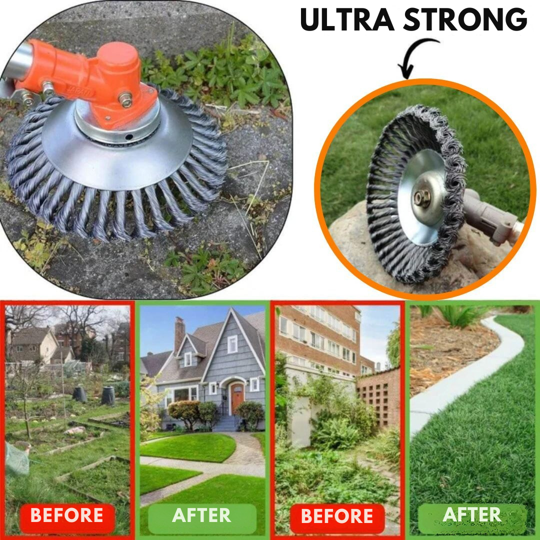 Trimmer Brush Head Root-Level Weed Removal Carbon Steel
