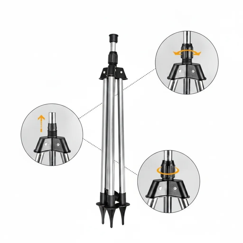 Tripod Sprinkler 360 Degree Rotation Height Adjustable Stainless Steel