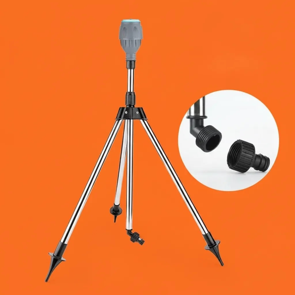 Tripod Sprinkler 360 Degree Rotation Height Adjustable Stainless Steel
