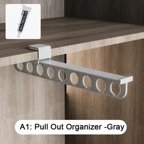 Trouser Rail Extendable Smooth Slide Holds Ten Garments